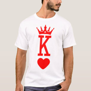 Camiseta Rei dos Corações Rei Rainha Casal Figurino de Hall
