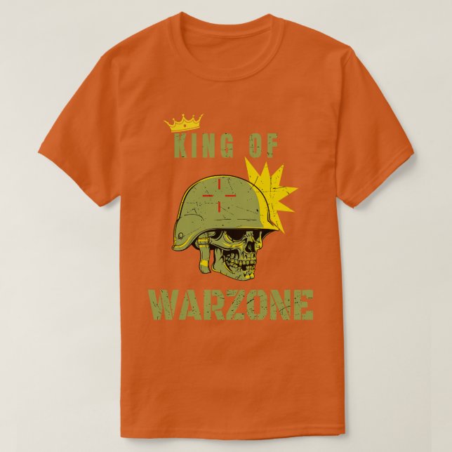 Camiseta Rei dos Jogos de Warzone Mobile Diversão (Frente do Design)