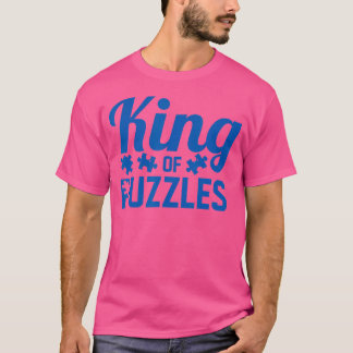 Camiseta Rei Dos Puzzles Amante De Peças De Quebra-Cabeça D