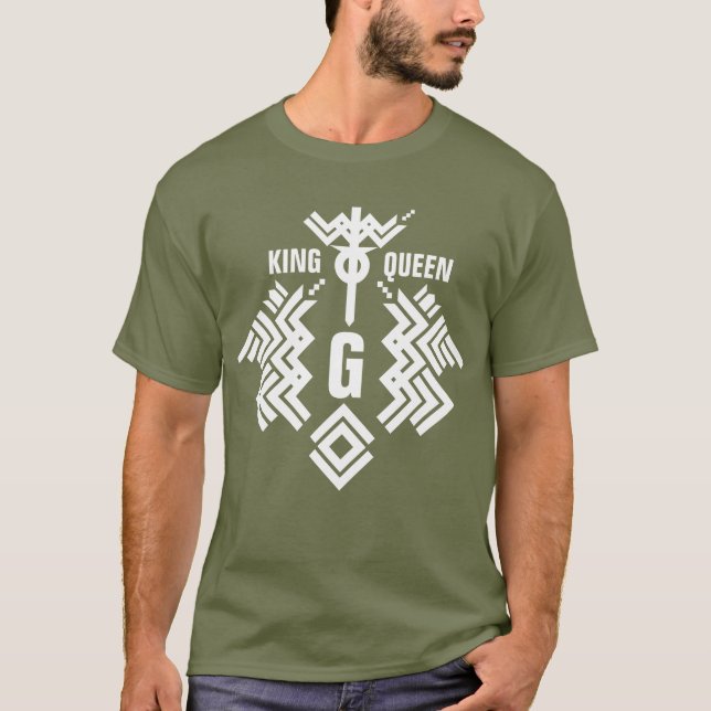 Camiseta Rei e Rainha do Escudo do Dragão Gêmeo (Frente)