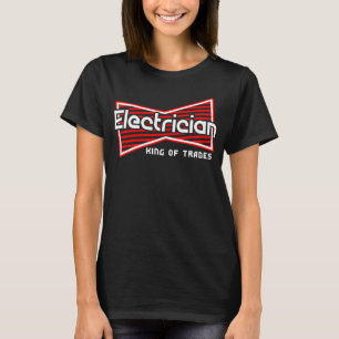 Camiseta Rei eletricista de trades Elétrico w