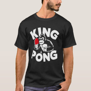 Camiseta Rei Engraçado Pong - Tênis de Mesa Ping Pong Vinta