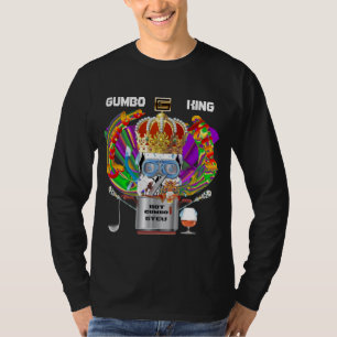 Camiseta Rei Homem Escuro Vista Sugestão do Gumbo por favo