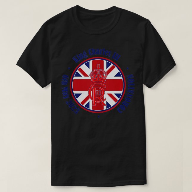 Camiseta Rei Inglês III Charles Memabilia Kings Coronat (Frente do Design)