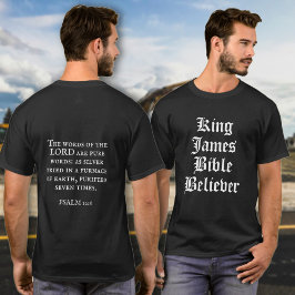 Camiseta Rei James Bíblia Crente Escritura Cristã