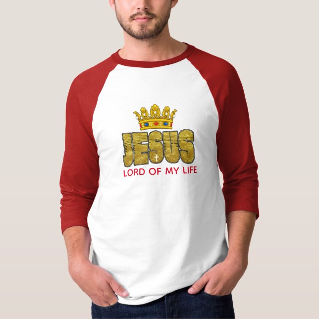 Camiseta Rei Jesus é o Senhor da Vida cristã (Frente)