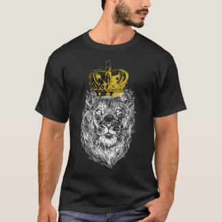 Camiseta Rei Leão Coroa Super Rei dos Animais de Jesus Chr