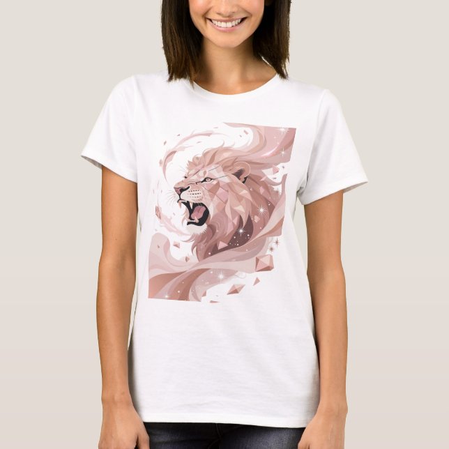 Camiseta Rei Leão em Prata Clássico com Design Ousado (Frente)