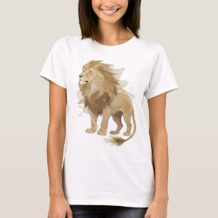 Camiseta Rei Leão Prata Moderno Design Moderno