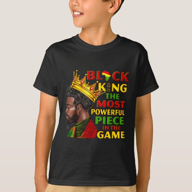 Camiseta Rei Negro, A Peça Mais Poderosa Do Jogo Para (Frente)