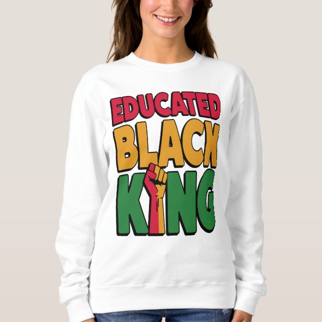 Camiseta Rei Negro educado, inspirador (Frente)