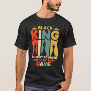 Camiseta Rei Negro O Mais Poderoso Peço Dos Homens Do Jogo