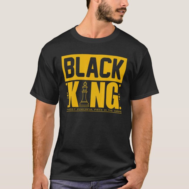 Camiseta Rei Negro O Mais Poderoso Peço No Ch Do Jogo (Frente)