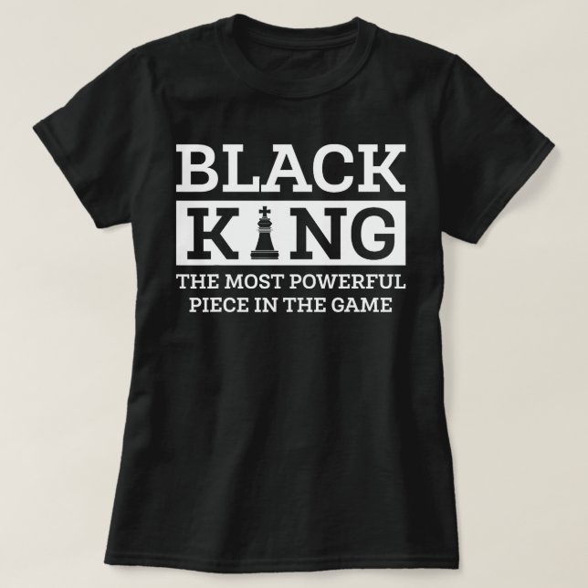 Camiseta Rei Negro O Mais Poderoso Peço No Jogo (Frente do Design)