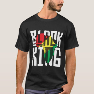 Camiseta Rei Negro para Homens História Mês África Triba