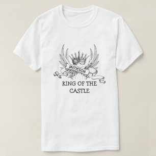 Camiseta Rei Personalizado Do Dia de os pais Do Castelo