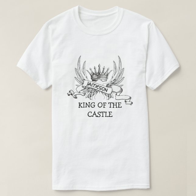Camiseta Rei Personalizado Do Dia de os pais Do Castelo (Frente do Design)