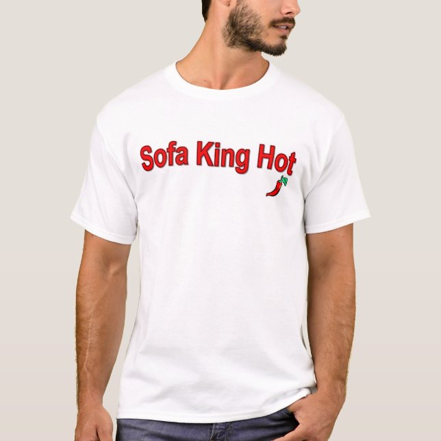 Camiseta Rei Quente do sofá (pimentão) (Frente)