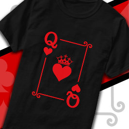 Camiseta Rei Rainha Corações Corajosos Casal Rainha de Cora