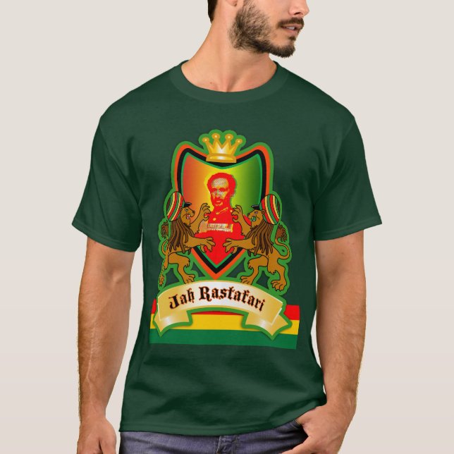 Camiseta Rei Rastafari Crista de Jah (Frente)