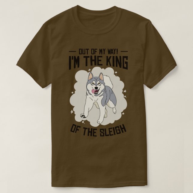 Camiseta Rei rouco De Lingança Da Corrida De Cachorro Sleig (Frente do Design)