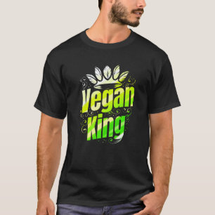 Camiseta Rei Vegano Com Coroa de Folhas Vá Vegano