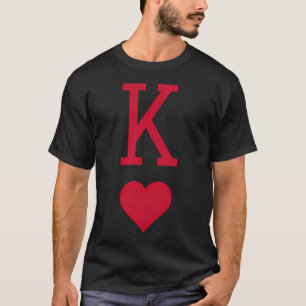 Camiseta Rei Vermelho de Copas Jogo de Cartas Família
