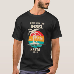 Camiseta Reif für die Insel Creta 2023 Palm Trees Sunset Ou
