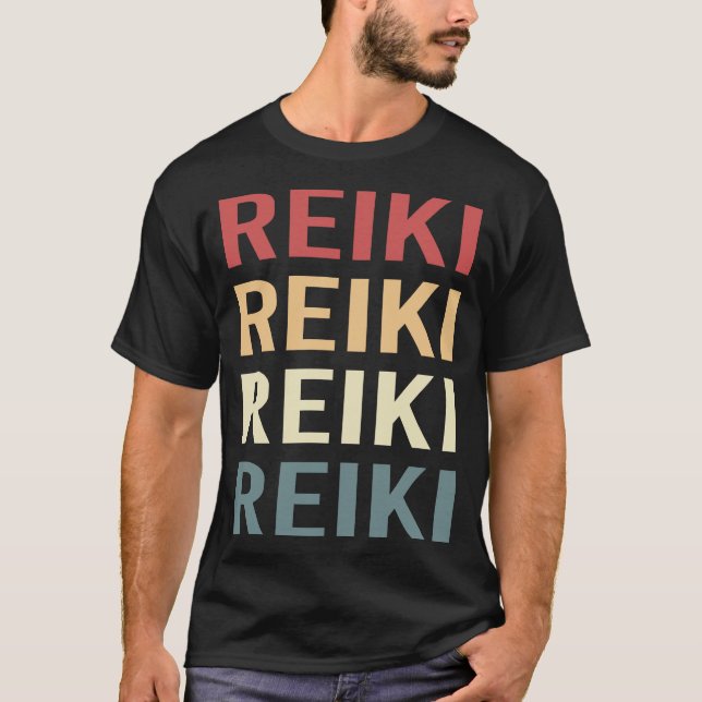 Camiseta Reiki de Texto Retro (Frente)