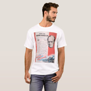 Camiseta  Reimpressão do poster de guerra britânico.