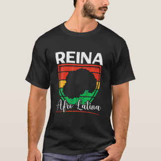 Camiseta Reina Afro Latina História Negra Africana M