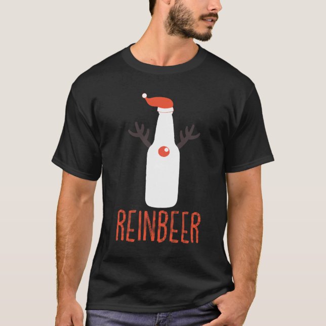 Camiseta Reincerveja Engraçado Presente Natal Santa Hat Ant (Frente)