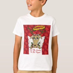 Camiseta Reindeer Angel Tis A Época de Ser Vegan