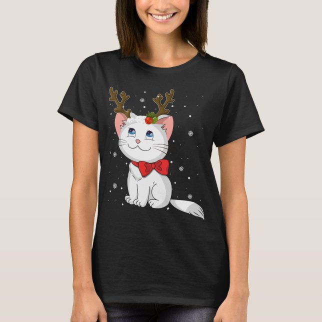Camiseta Reindeer Antlers de Natal (Frente)