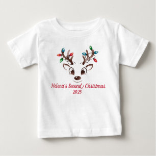 Camiseta Reindeer Bonito 1 rua/segundo/3º/4Personalização N