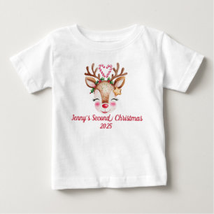 Camiseta Reindeer Bonito 1 rua/segundo/3º/4Personalização N