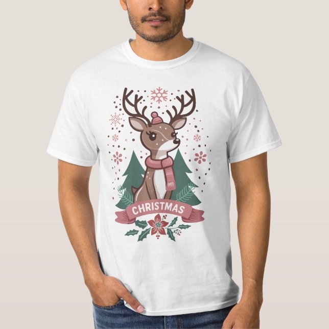 Camiseta Reindeer Boy, Feliz Natal (Frente)