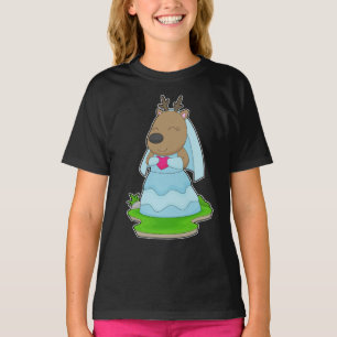 Camiseta Reindeer Bride Heart Wedding
