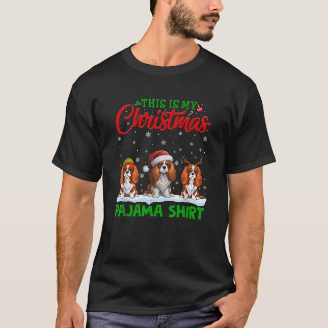 Camiseta Reindeer Cavalier King Charles Spaniel Dog Christm (Frente)