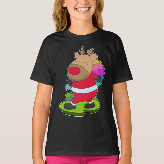 Camiseta Reindeer Christmas Sack (Frente)