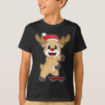 Camiseta Reindeer Christmas Skater<br><div class="desc">Este design é o presente perfeito para um aniversário,  Natal e outras celebrações. É adequado para mulheres,  homens e crianças.</div>