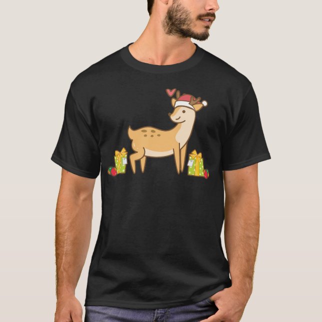 Camiseta Reindeer de Natal (Frente)