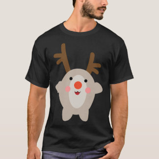 Camiseta Reindeer de Natal Kawaii
