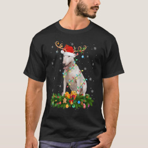 Camiseta Reindeer de Natal Papais noeis Bull Terrier Dog C