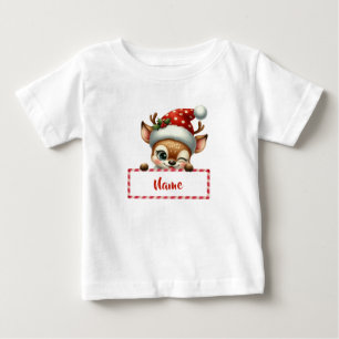 Camiseta Reindeer de Natal Personalizável e Canas de Doces