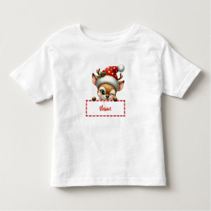 Camiseta Reindeer de Natal Personalizável e Canas de Doces