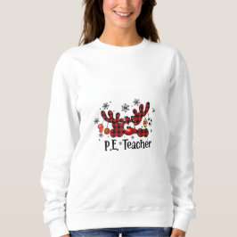 Camiseta Reindeer de Natal Professora do PE
