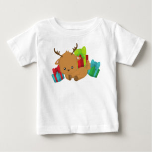 Camiseta Reindeer De Natal, Reindeer Bonita, Presentes, Pre