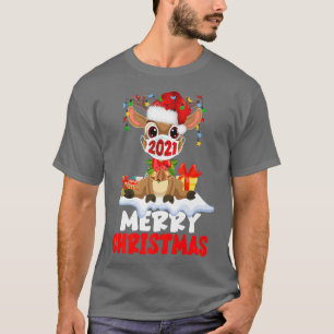 Camiseta Reindeer Em Máscara 2021 Brincadeira De Natal