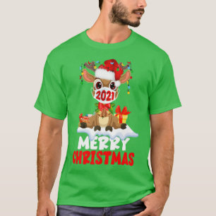 Camiseta Reindeer Em Máscara 2021 Brincadeira De Natal